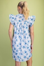 Valerie V-neck Floral Eyelet Dress