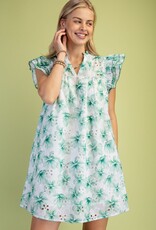 Valerie V-neck Floral Eyelet Dress