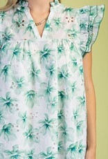 Valerie V-neck Floral Eyelet Dress