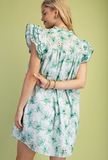 Valerie V-neck Floral Eyelet Dress