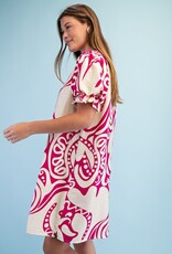 Patty Notch Neck Printed Dress