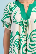 Patty Notch Neck Printed Dress
