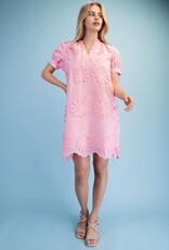 Amy Floral 3d Appliqué & Embroidered Dress