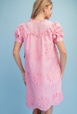 Amy Floral 3d Appliqué & Embroidered Dress