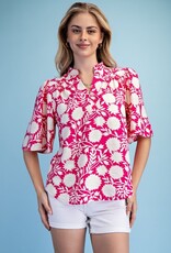 Val V-neck Trapunto Stitched Top