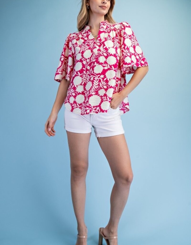 Val V-neck Trapunto Stitched Top