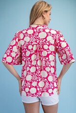 Val V-neck Trapunto Stitched Top