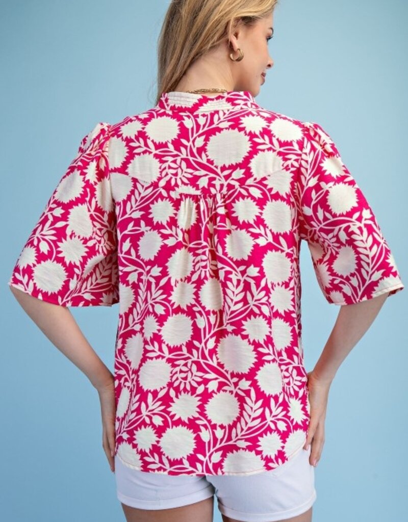 Val V-neck Trapunto Stitched Top