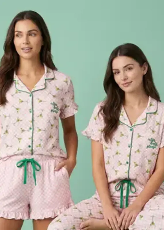 Extra Dirty Martini Frilly Pj Set - 3-Piece