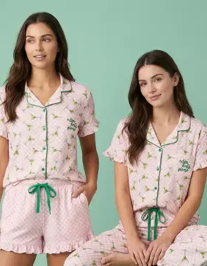 Extra Dirty Martini Frilly Pj Set - 3-Piece