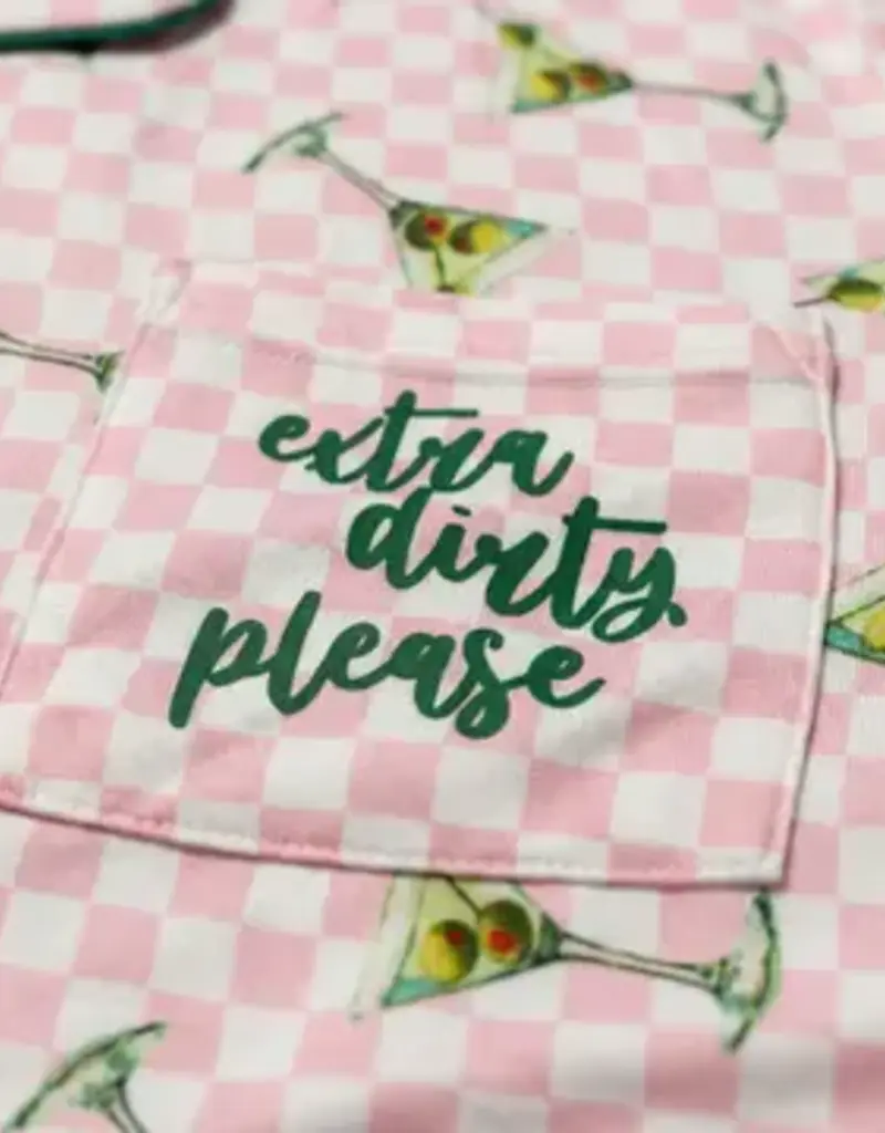 Extra Dirty Martini Frilly Pj Set - 3-Piece