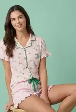 Extra Dirty Martini Frilly Pj Set - 3-Piece