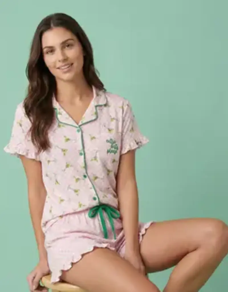 Extra Dirty Martini Frilly Pj Set - 3-Piece