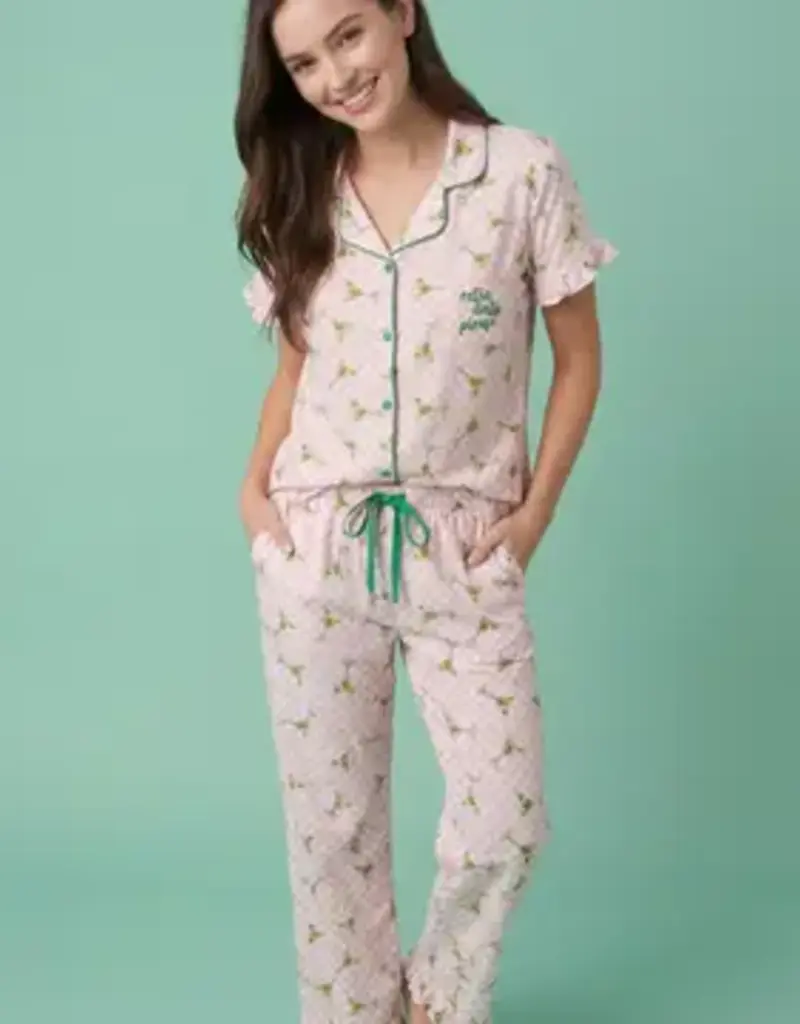 Extra Dirty Martini Frilly Pj Set - 3-Piece