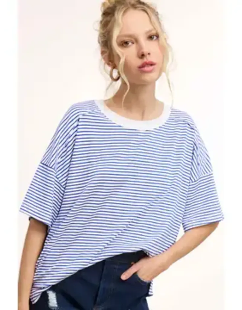 Striped Drop Shoulder Top