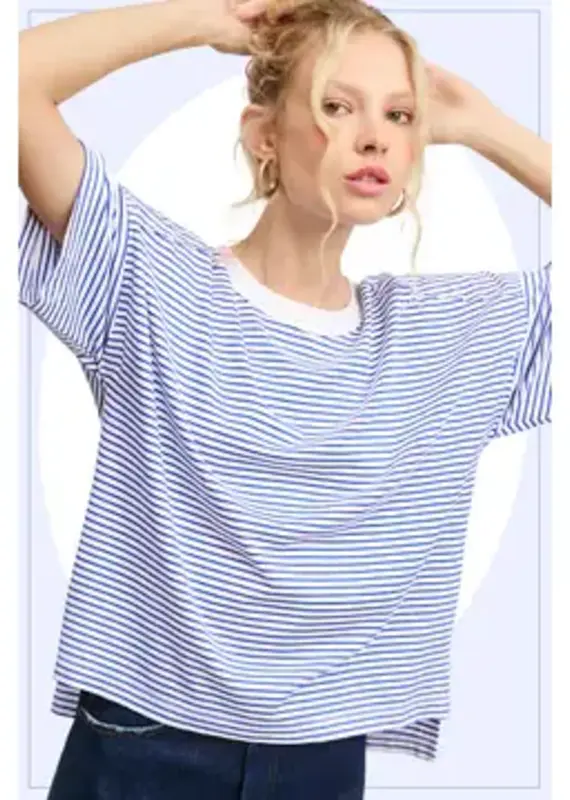 Striped Drop Shoulder Top