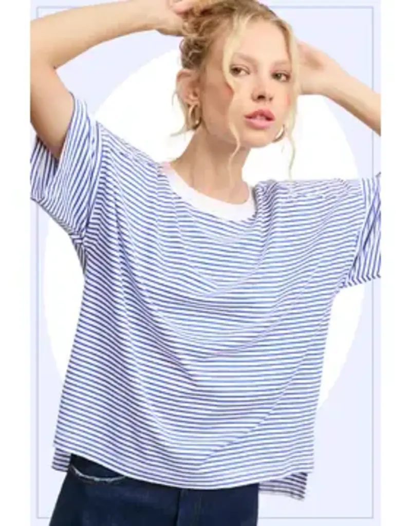 Striped Drop Shoulder Top