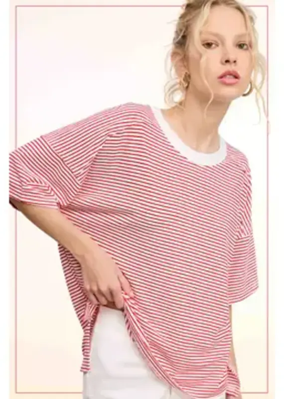 Striped Drop Shoulder Top