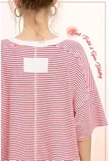 Striped Drop Shoulder Top