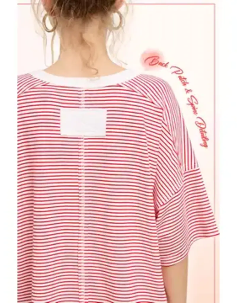 Striped Drop Shoulder Top
