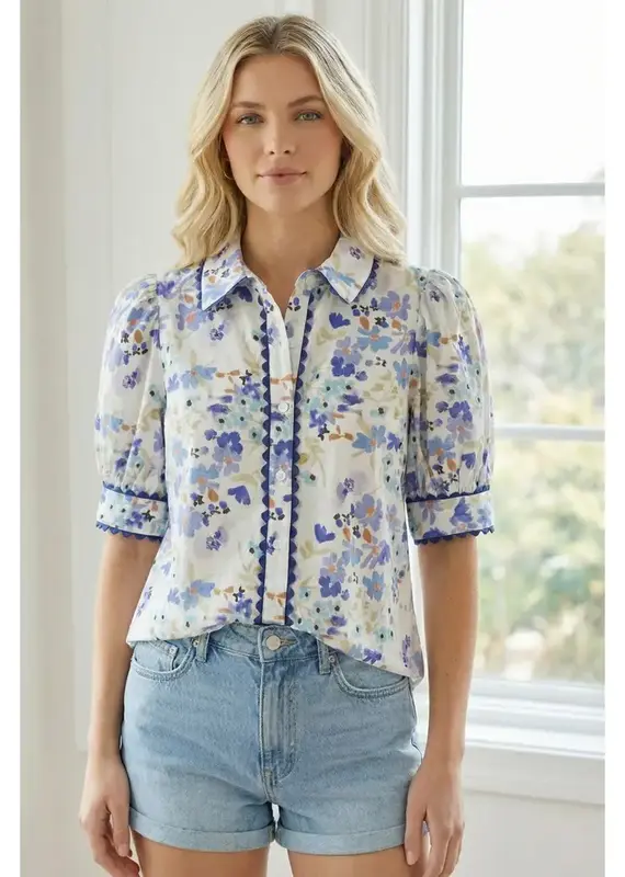 Floral Printed Short Sleeve Shirt