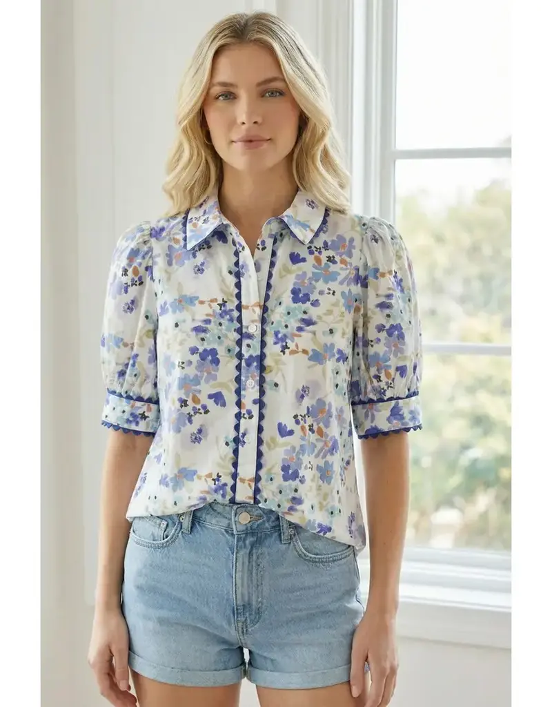 Floral Printed Short Sleeve Shirt