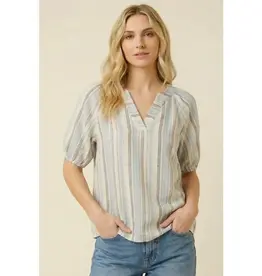 Multi Color Yarn Dyed Stripe Top