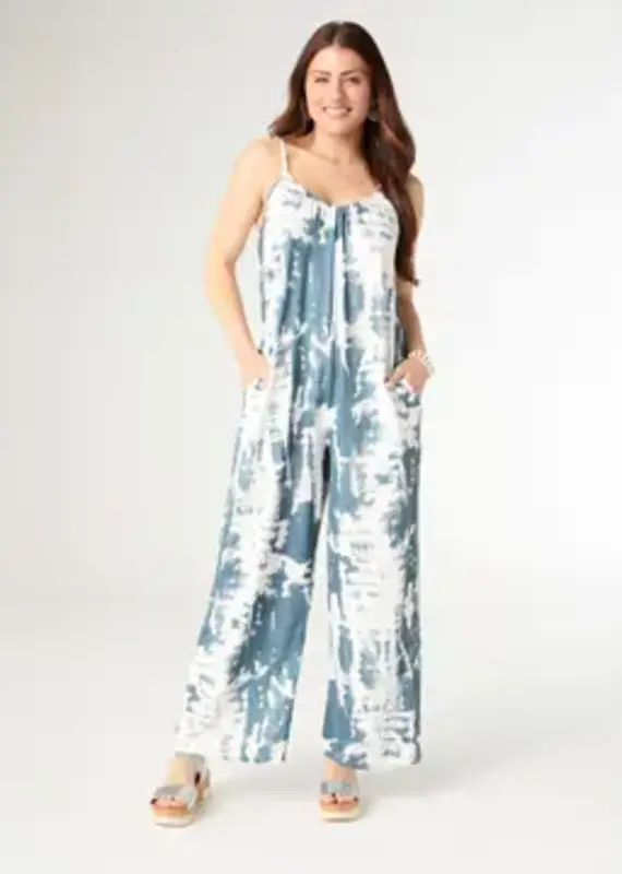 Samantha Printed Relaxed Romper with Pockets