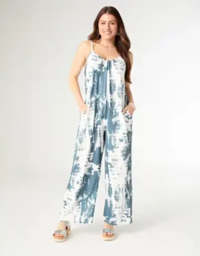 Samantha Printed Relaxed Romper with Pockets