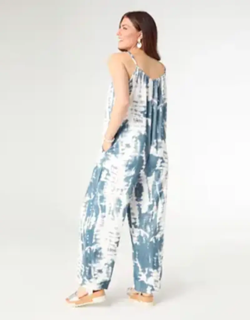 Samantha Printed Relaxed Romper with Pockets