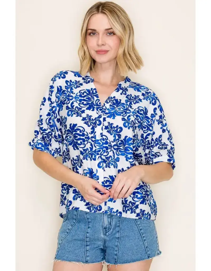 Betty Button Down Floral Printed Shirt
