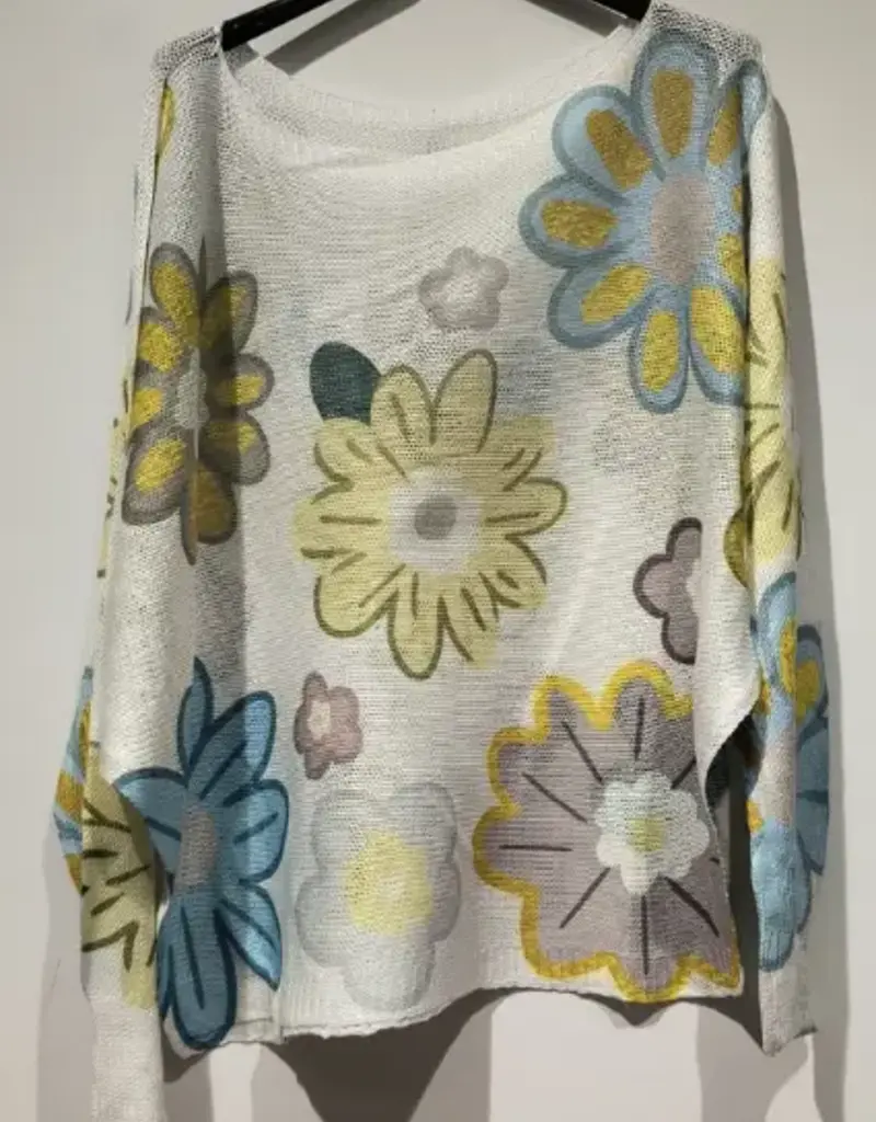 Daisy Print Knit Top