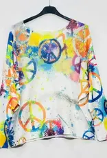 Peace and Love Neck Knit