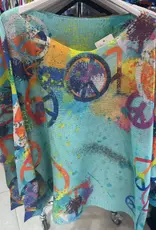 Peace and Love Neck Knit