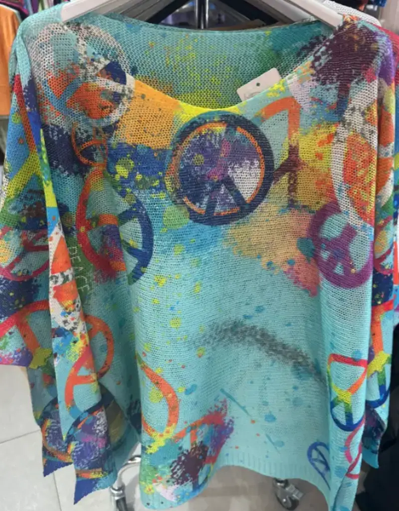 Peace and Love Neck Knit