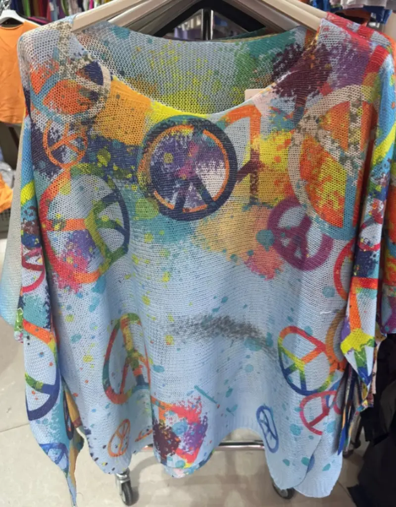 Peace and Love Neck Knit