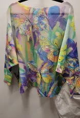 Butterfly Knit Printed Top With 3/4 Sleeves