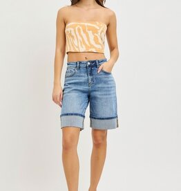 Risen High Rise Mid Length Cuffed Shorts