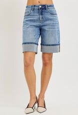 Risen High Rise Mid Length Cuffed Shorts
