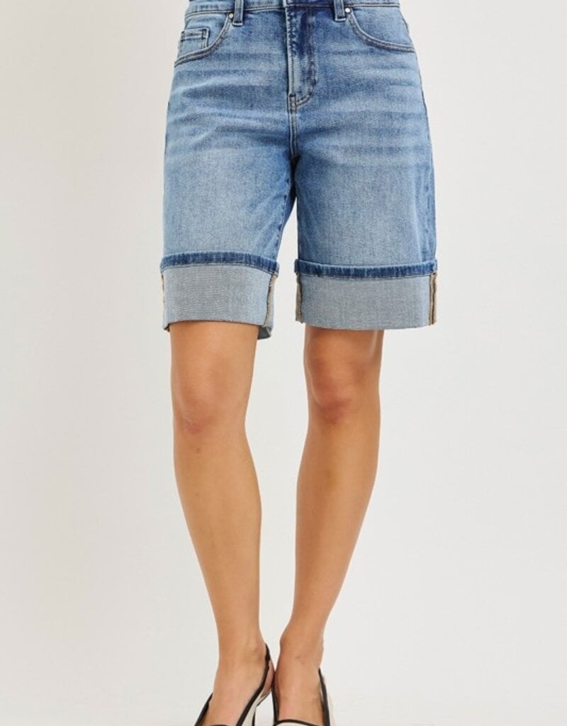 Risen High Rise Mid Length Cuffed Shorts