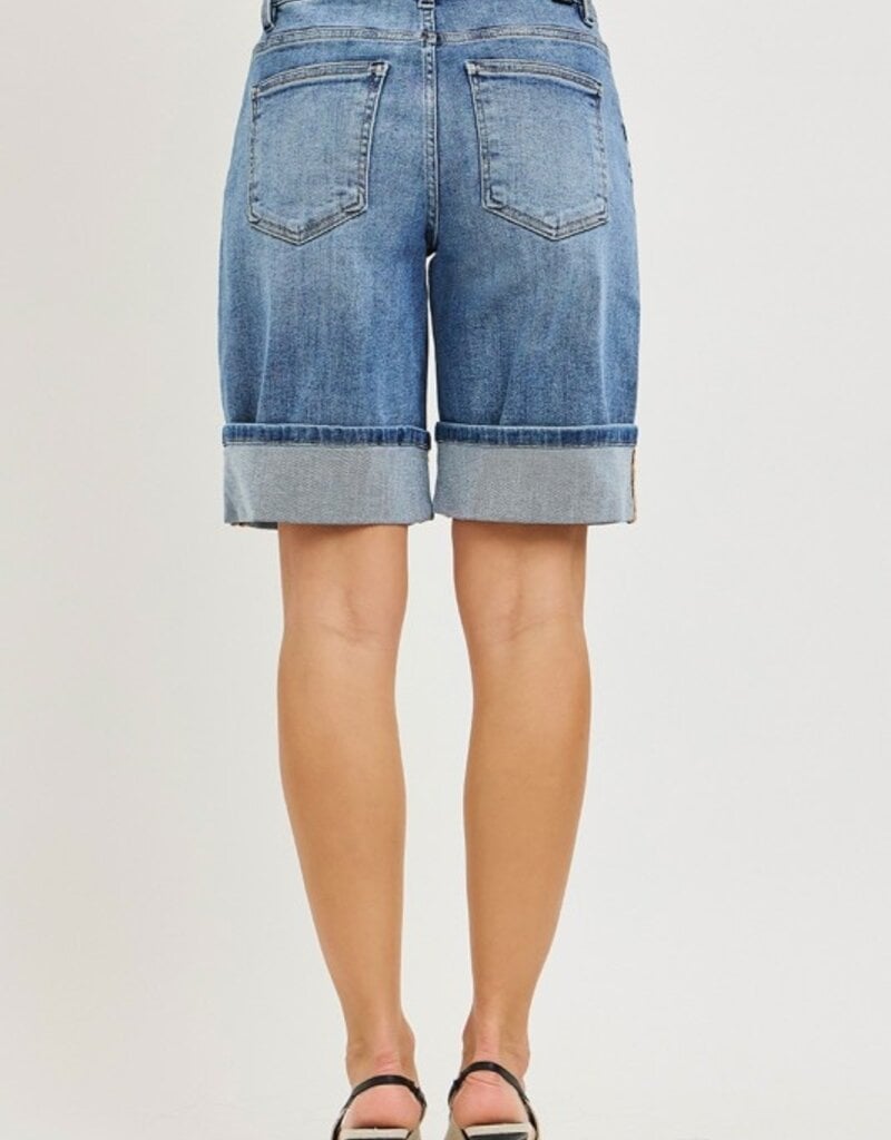 Risen High Rise Mid Length Cuffed Shorts