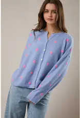Polka Dot Button Front Cardigan