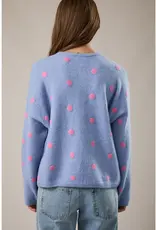 Polka Dot Button Front Cardigan