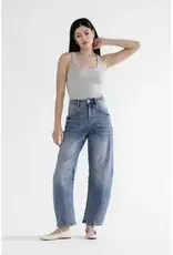 Super High Ankle Barrel-Leg Jean
