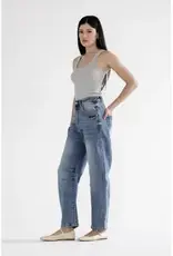 Super High Ankle Barrel-Leg Jean