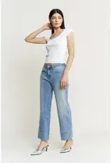 Mid Rise Ankle Straight Leg