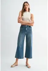 High-Rise Wide Leg Crop Trouser Hem