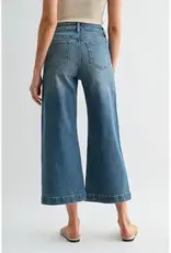 High-Rise Wide Leg Crop Trouser Hem