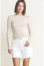 High Rise Distressed Frayed Hem Short