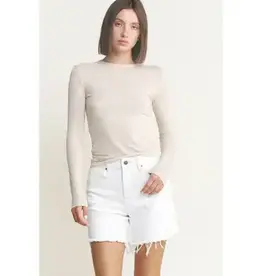 High Rise Distressed Frayed Hem Short